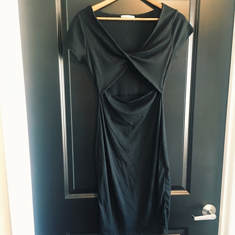Little Black Dress with Front Cutout